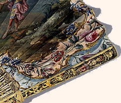 Wachlarz ozdobiony malowaną dekoracją ze sceną dworską, poł. XVIII w. 
