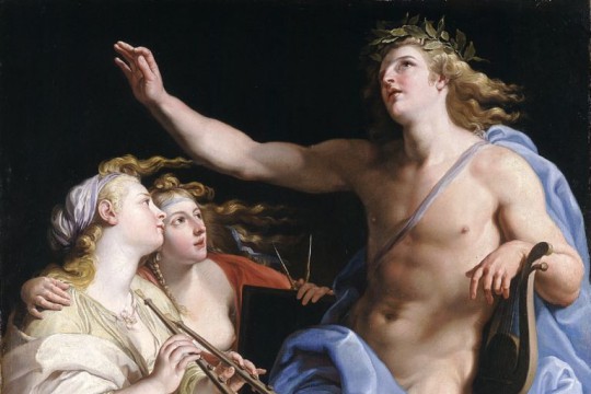 Apollo and two Muses