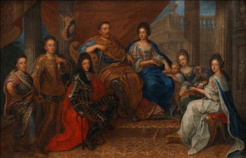 Jan III Sobieski z rodziną, malarz dworski, po 1693; Muzeum Pałacu Króla Jana III w Wilanowie, fot. Z. Reszka