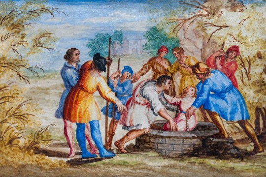 Kabinet rzymski - miniatura ze sceną wrzucenia Jakuba do studni.jpg