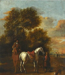 Jeźdźcy na le krajobrazu, obraz niderlandzki z kolekcji Muzeum Pałacu w Wilanowie, fot. Z. Reszka