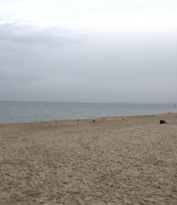Plaża w Sopocie w grudniu 