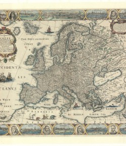 A new and most exact map of Evrope...(Nowa i najdokładniejsza mapa Europy...), Londyn po 1665; Biblioteka Narodowa