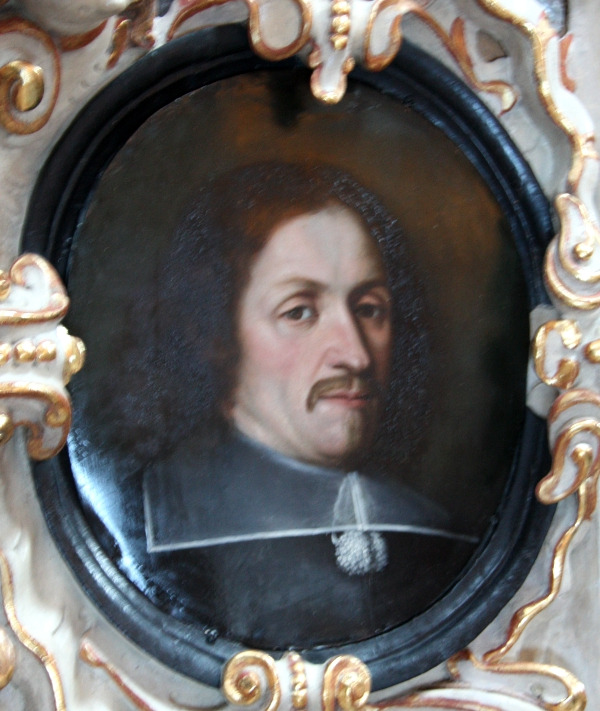 Portret mężczyzny w średnim wieku. Twarz pociągła, oczy piwne, nos długi, wąsy. Włosy ciemne, półdługie, do ramion. Ubrany w ciemny strój. Przy szyi przezroczysty kołnierz. Jest to portret Zachariasza Zappio z epitafium w kościele św. Jana w Gdańsku.