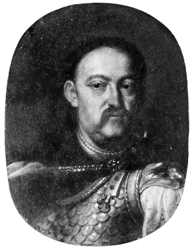 Miniatura portretowa Jana III Sobieskiego. Przedstawia realistyczny portret Jana III Sobieskiego. Król ubrany w zbroję, z płaszczem na ramionach. Wizerunek namalowany jest realistycznie z dbałością o każdy szczegół.