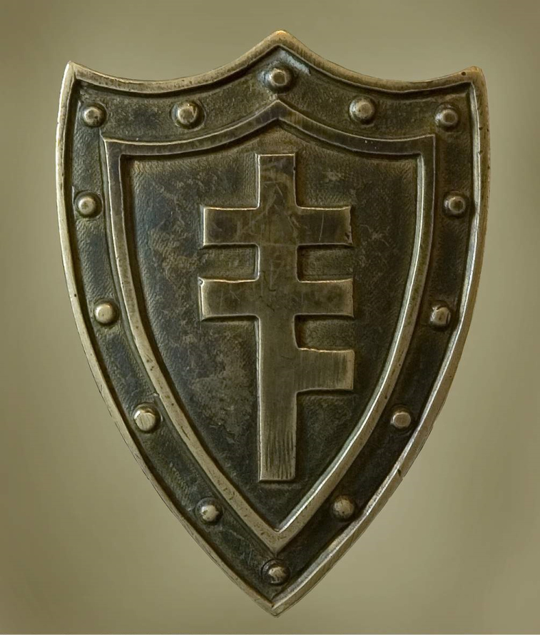 Herb Pilawa z klamki do drzwi z Sieni do Salonu Karmazynowego w Muzeum Pałacu Króla Jana III w Wilanowie. 