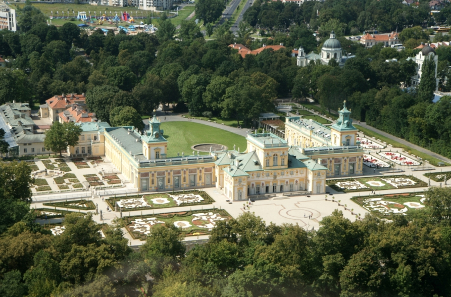 Otoczenie pałacu wilanowskiego i pałac