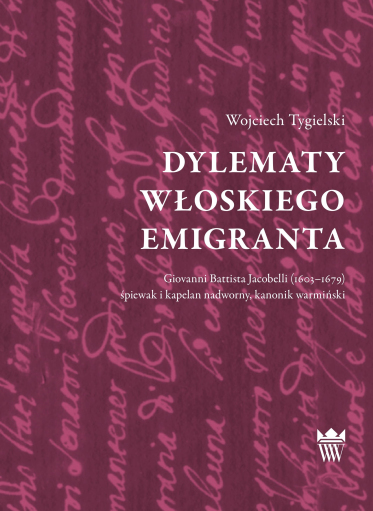 Bordowa okładka książki z fragmentem odręcznie napisanego tekstu.