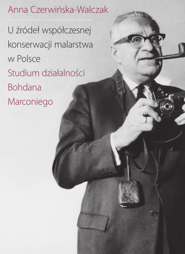 Okładka książki, na której jest czarnobiałe zdjęcie przedstawiające Bohdana Marconiego.