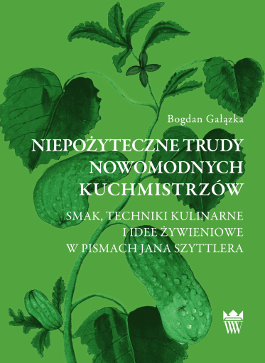 Okładka książki z rysunkiem ogórków.