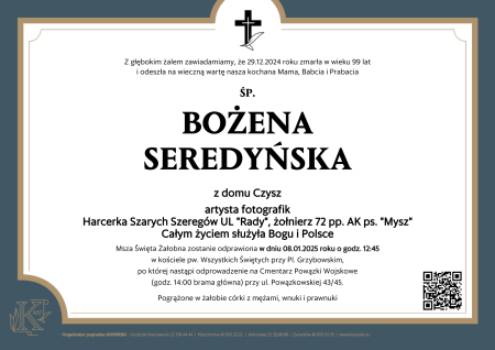 Tzw. klepsydra - informacja dot. śmierci i pogrzebu zmarłego.