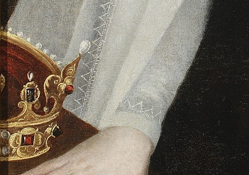 Portret królowej Anny Jagiellonki w białym welonie