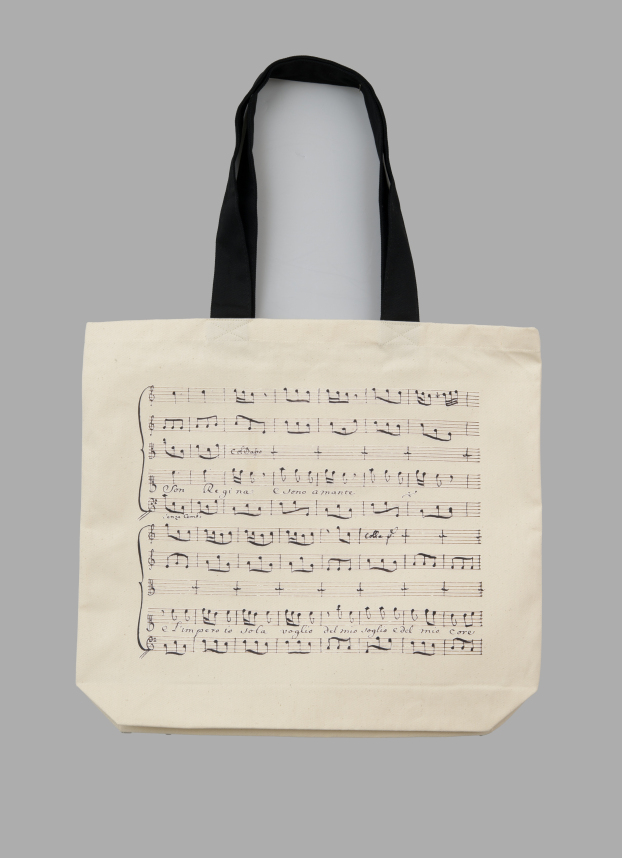 Torba bawełniana z nutami.